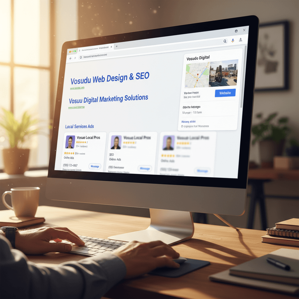 Local search results showing service business ranking prominently for Indianapolis queries