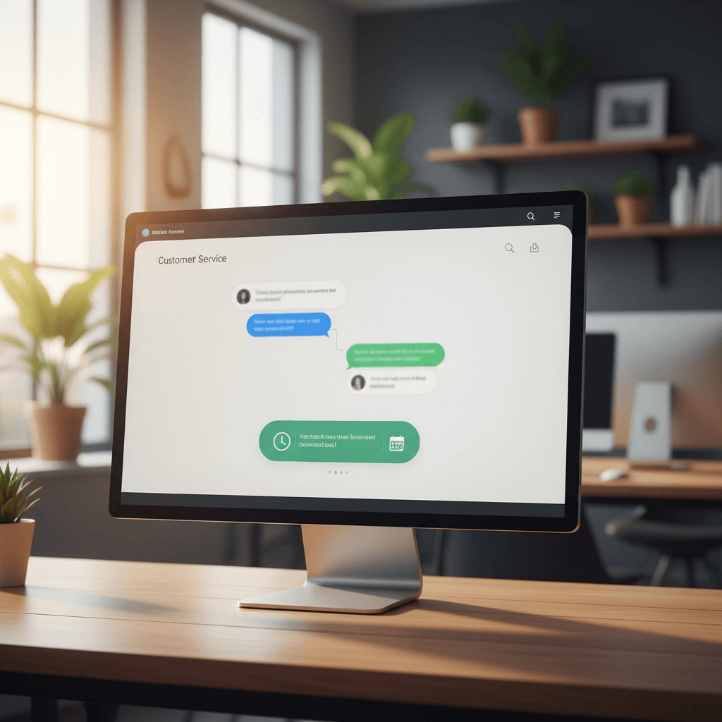 AI concierge interface handling customer inquiries and appointment booking