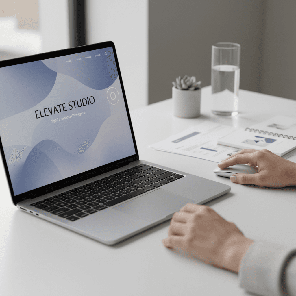 High-converting service business website on laptop screen