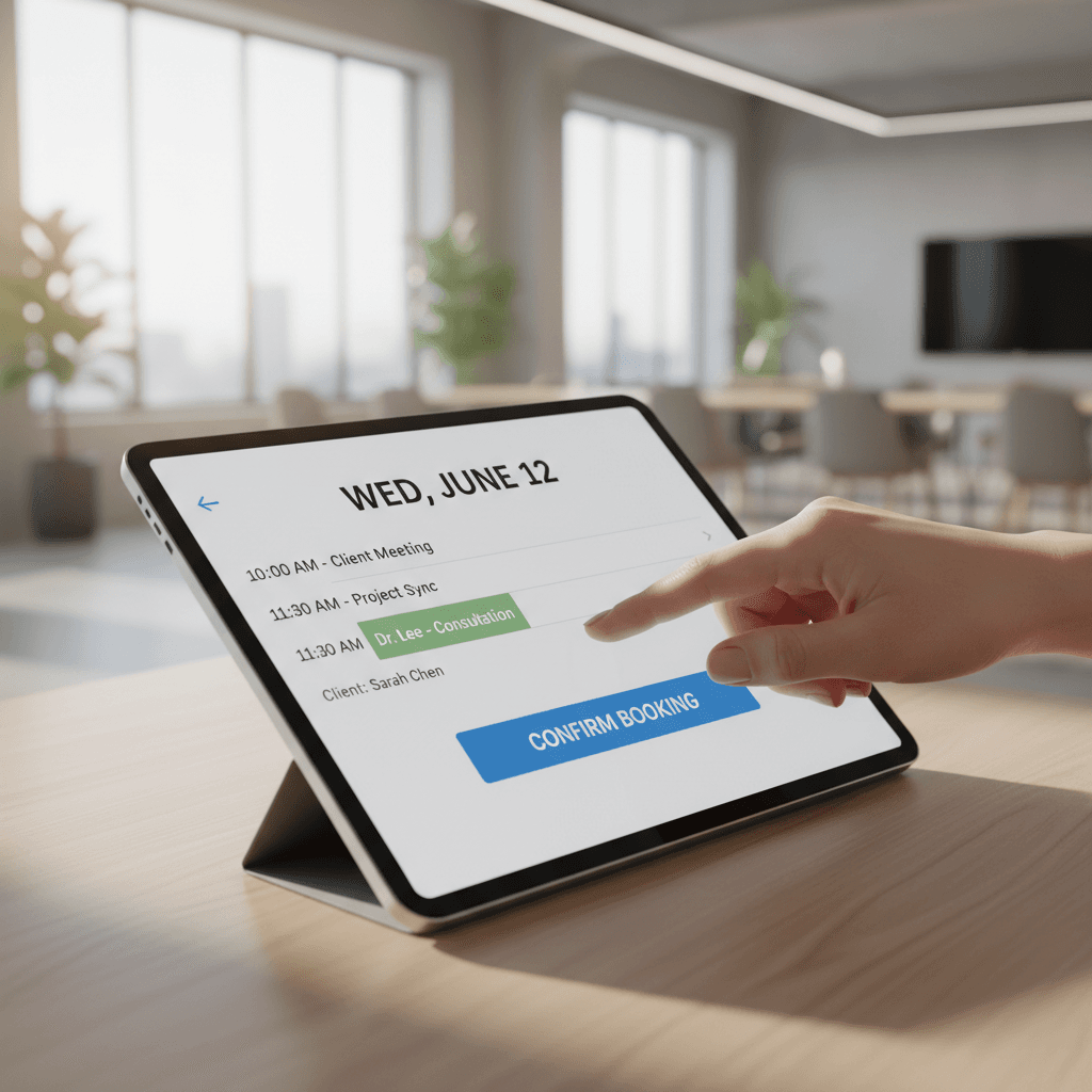 Online appointment booking calendar interface