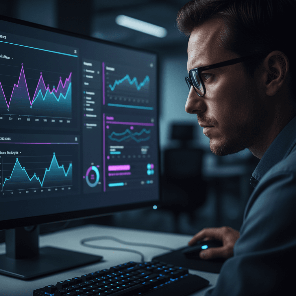Website performance and speed metrics dashboard