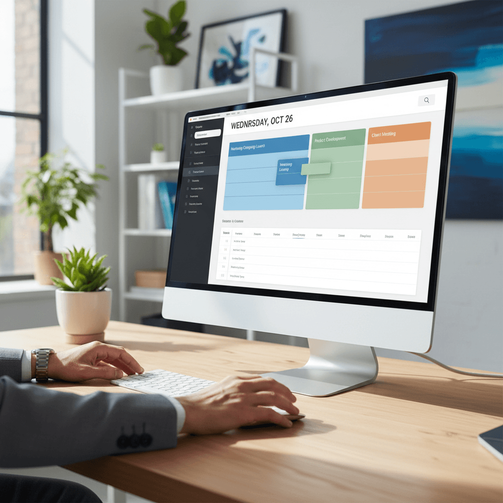 Calendar application showing scheduled appointments